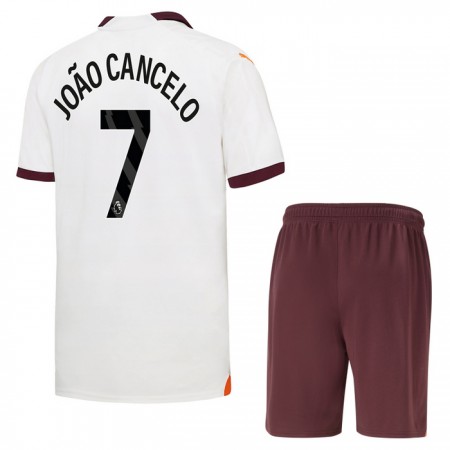 Camisola Manchester City Joao Cancelo 7 Criança Equipamento Alternativa 2023-24 Manga Curta